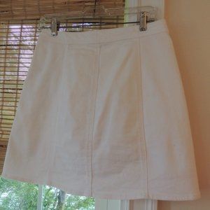 White Denim Skirt